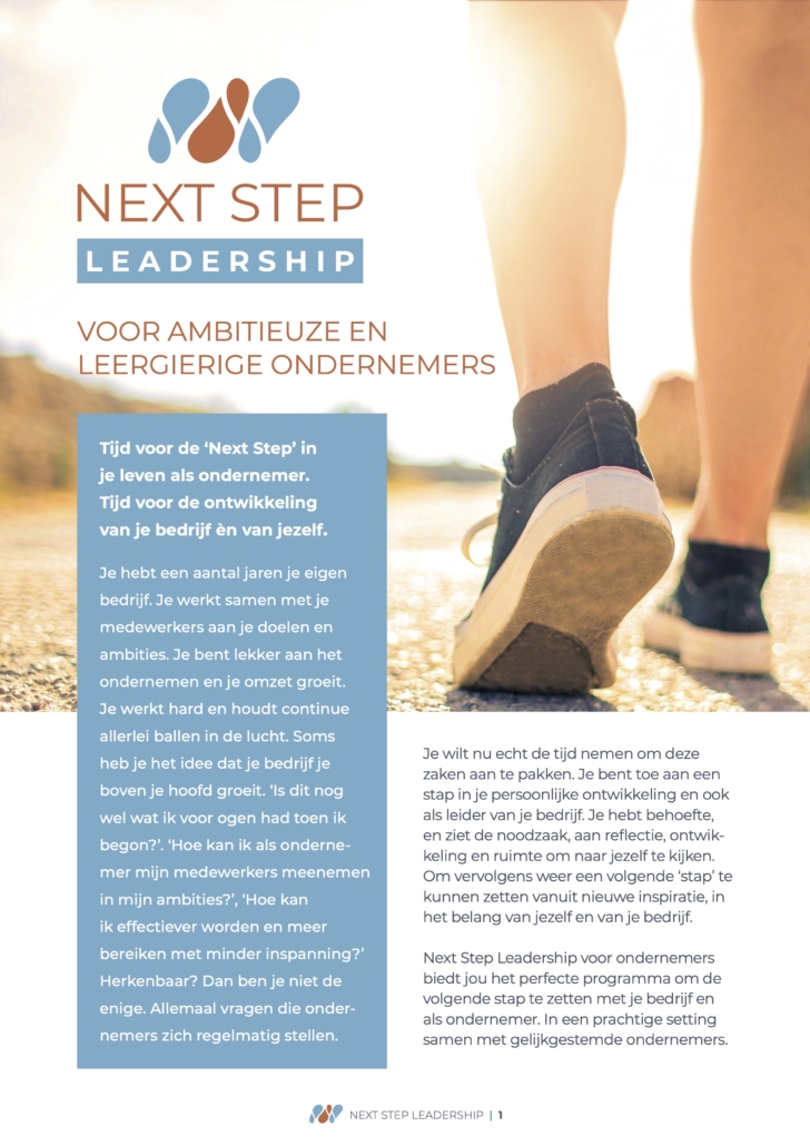 20230425 Brochure_Next Step Leadership voorpagina